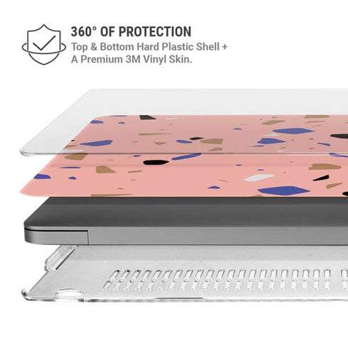 Pink Terrazzo MacBook Pro 14in (2021-24) Case plus Skin